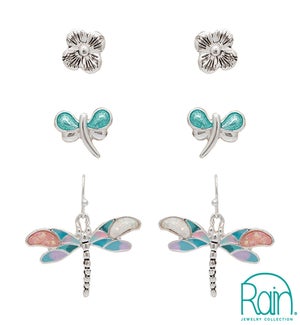 EARRINGSET/Dfly & Flower