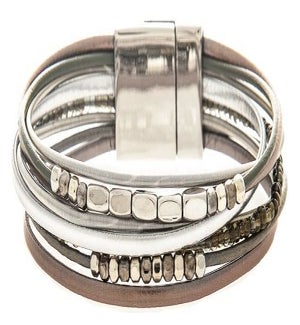 BRACELET/Silver Grey Bead