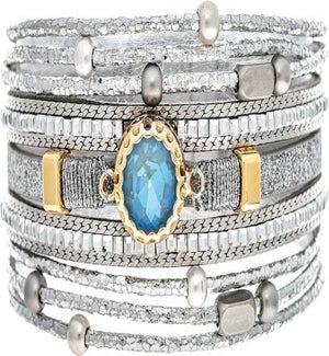 BRACELET/Silver Metallic Opal