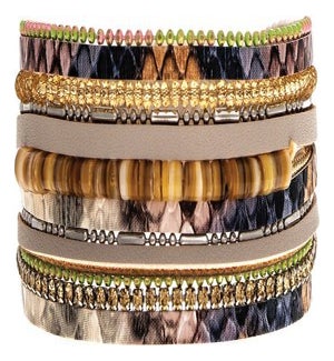 BRACELET/Taupe Snake Print