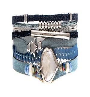 BRACELET/Blue Stars & Pearl