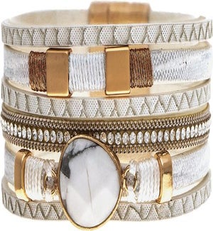 BRACELET/White Natural Stone