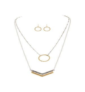 NECKLACESET/Two Tone Chevron