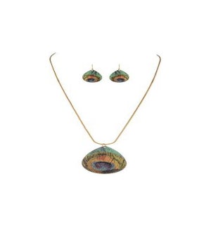 NECKLACESET/Peacock Pattern