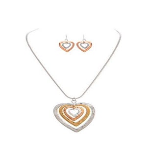 NECKLACESET/Quadruple Hearts