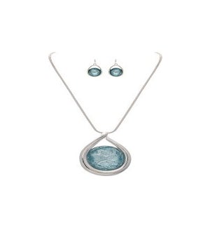 NECKLACESET/Big Blue Crystal