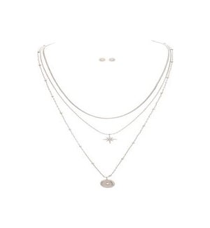 NECKLACESET/Silver Celestial