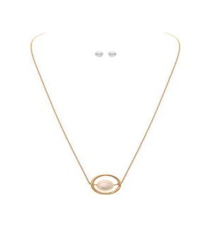 NECKLACESET/Gold Pearl