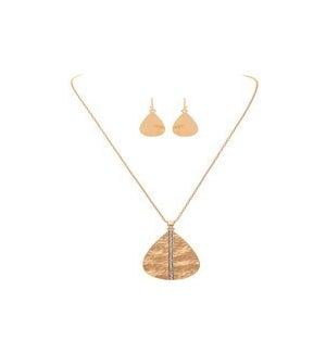 NECKLACESET/Gold Stripe Tdrop