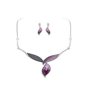 NECKLACESET/Purple Leaves