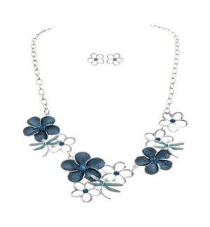 NECKLACESET/Blue Flowers