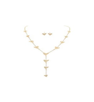 NECKLACESET/Gold Chain Hearts