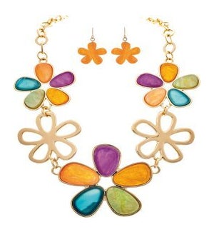 NECKLACESET/Chunky Flowers