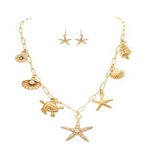 NECKLACESET/Gold Sealife