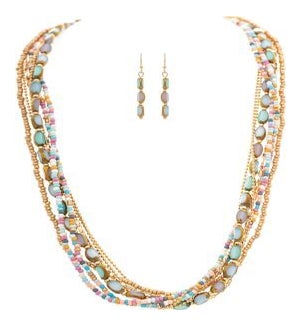 NECKLACESET/Light Bead Layers