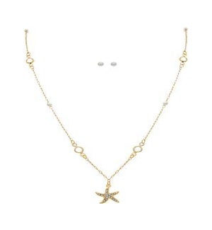 NECKLACESET/Gold Starfish
