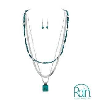 NECKLACESET/Blue Square
