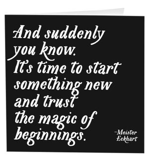 ED/the magic of beginnings