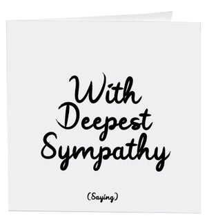 SY/deepest sympathy