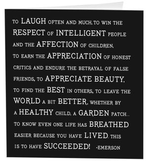 ED/To laugh often and much
