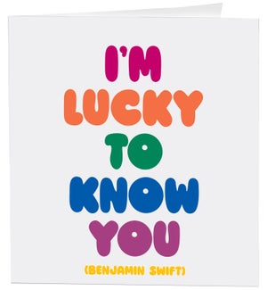 FR/i'm lucky to know you