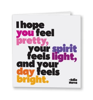 EN/I Hope You Feel Pretty