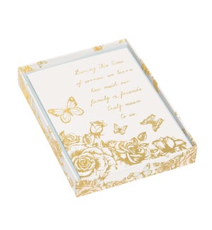 BOXEDNOTECARDS/Gold Butterfly