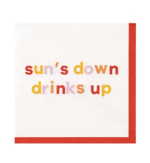NAPKIN/Sun's Down Drinks Up