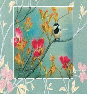 EN/Chickadee in Pink Dogwood
