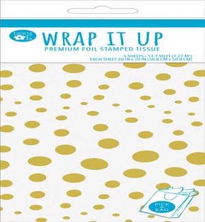 TISSUE/5Ct White & Gold