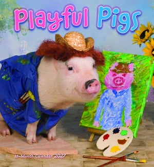 MINICALENDAR/Pigs Playful