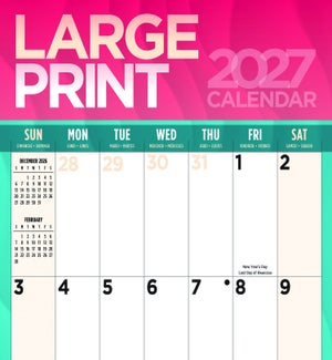 CALENDAR/Large Print