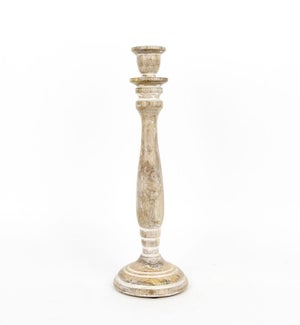 CANDLEHOLDER/Mango Wd -4x11.5"