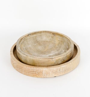TRAY/Mango Wood - Set of 2