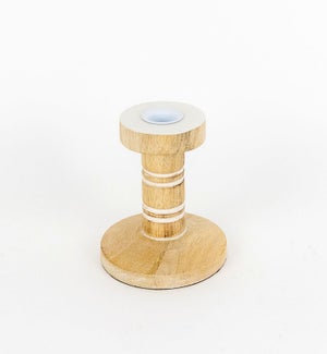 CANDLEHOLDER/Mango Wood - 4x4"