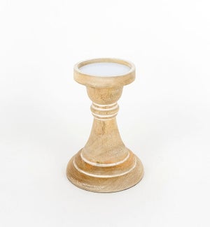 CANDLEHOLDER/Mango Wood - 5x6"