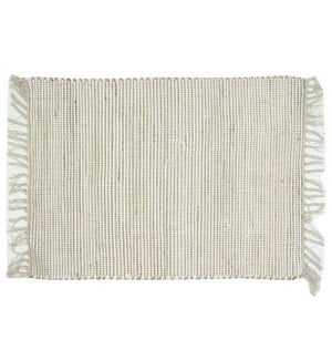 RUG/Fringe Rug - Nat/Wh 24"