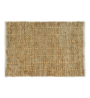 RUG/Hemmed Rug - Nat/Wh 24"