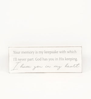 SIGN/Your Memory - 12x4"