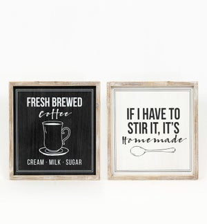 SIGN/Homemade/Brewed - 13x13"