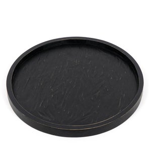 TRAY/Round Tray Black - 16x15"