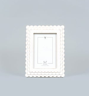 PHOTOFRAME/Wht Scallop - 5x7"