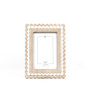 PHOTOFRAME/Scallop Nat/Wh-5x7"