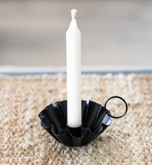 CANDLEHOLDER/Taper - Blk 6x3"
