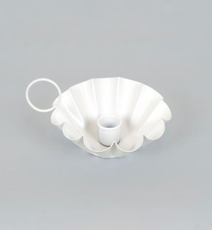CANDLEHOLDER/Taper - Wht 6x3"