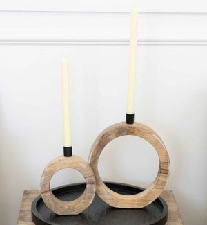 CANDLEHOLDER/Round Wood Set/2