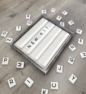 LETTERBOARDKIT/Wh/Blk -15x13"