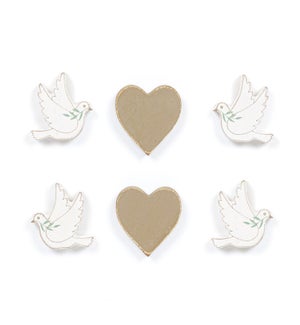 SHAPES/Dove (Set of 6) - 2x2"