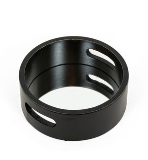 TRAY/Round Blk w/Mirror