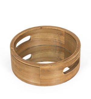 TRAY/Round Ntrl w/Mirror